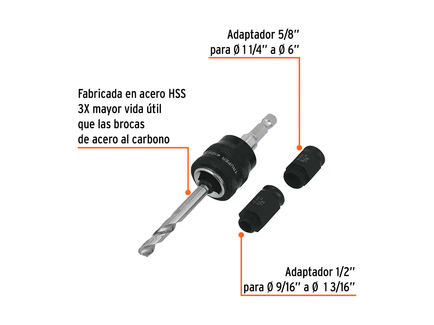 Mandril para Sierra Copa Truper 103390, de Cambio Rápido - Foto 2 | aztools.co