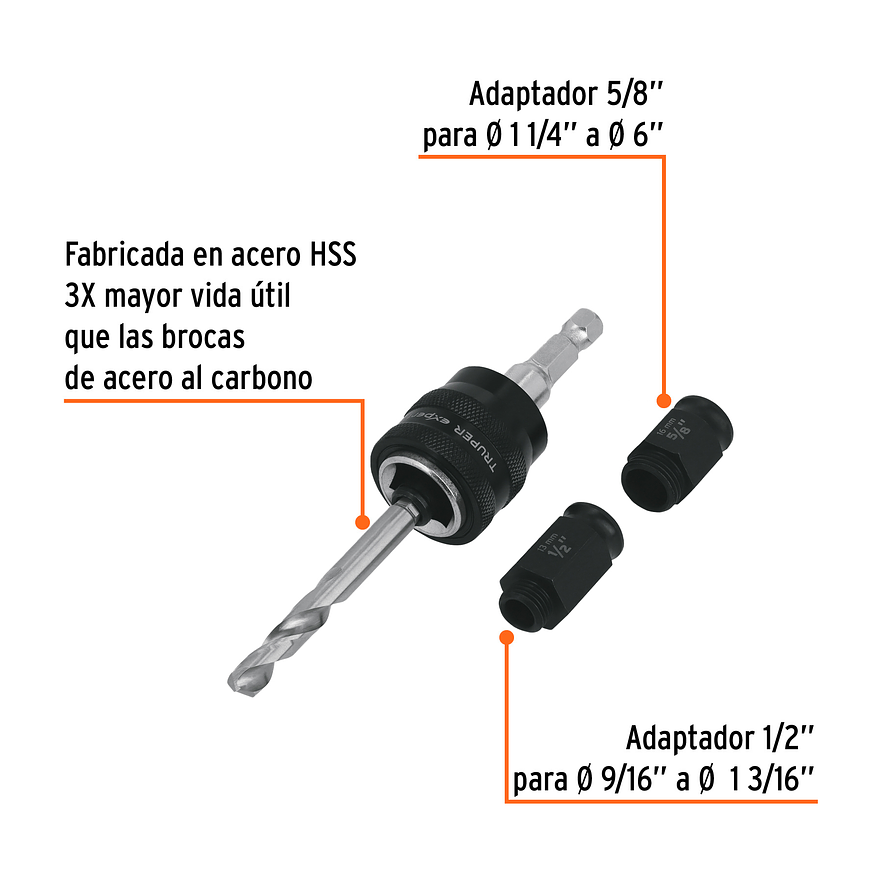Mandril para Sierra Copa Truper 103390, de Cambio Rápido 2