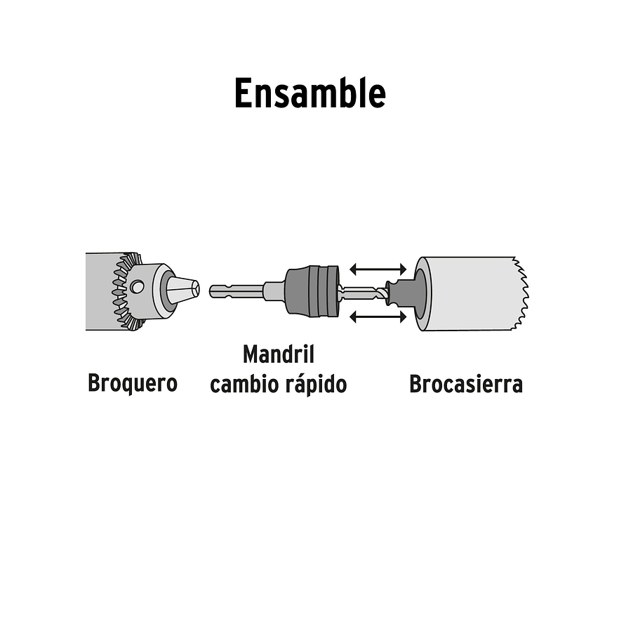 Mandril para Sierra Copa Truper 103390, de Cambio Rápido 3