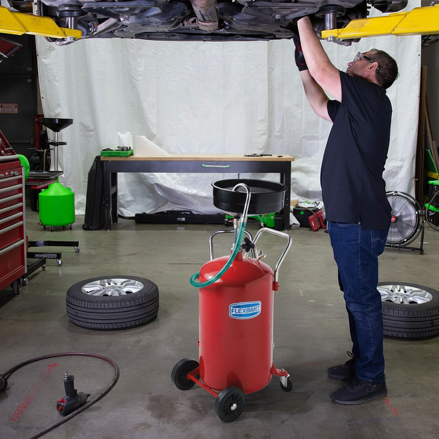 Recolector de Aceite Automotriz FLEXBIMEC 3197 Móvil 80L (Depósito 90L) 4