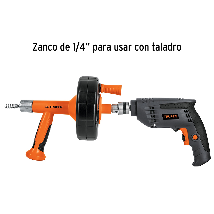Sonda manual para taladro con  mango, 7.6 m Truper 12280 4