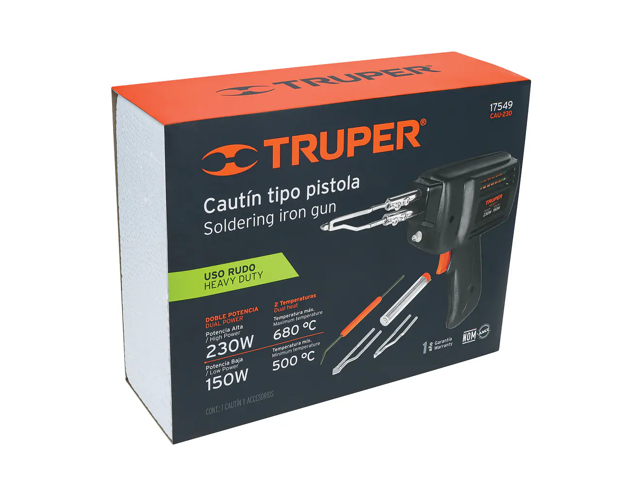 Pistola de soldar, 2 temperaturas, 230 Watts Truper 17549 - Foto 5 | aztools.co