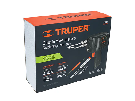 Pistola de soldar, 2 temperaturas, 230 Watts Truper 17549 - Foto 5 | aztools.co