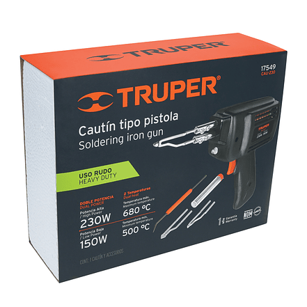 Pistola de soldar, 2 temperaturas, 230 Watts Truper 17549 5