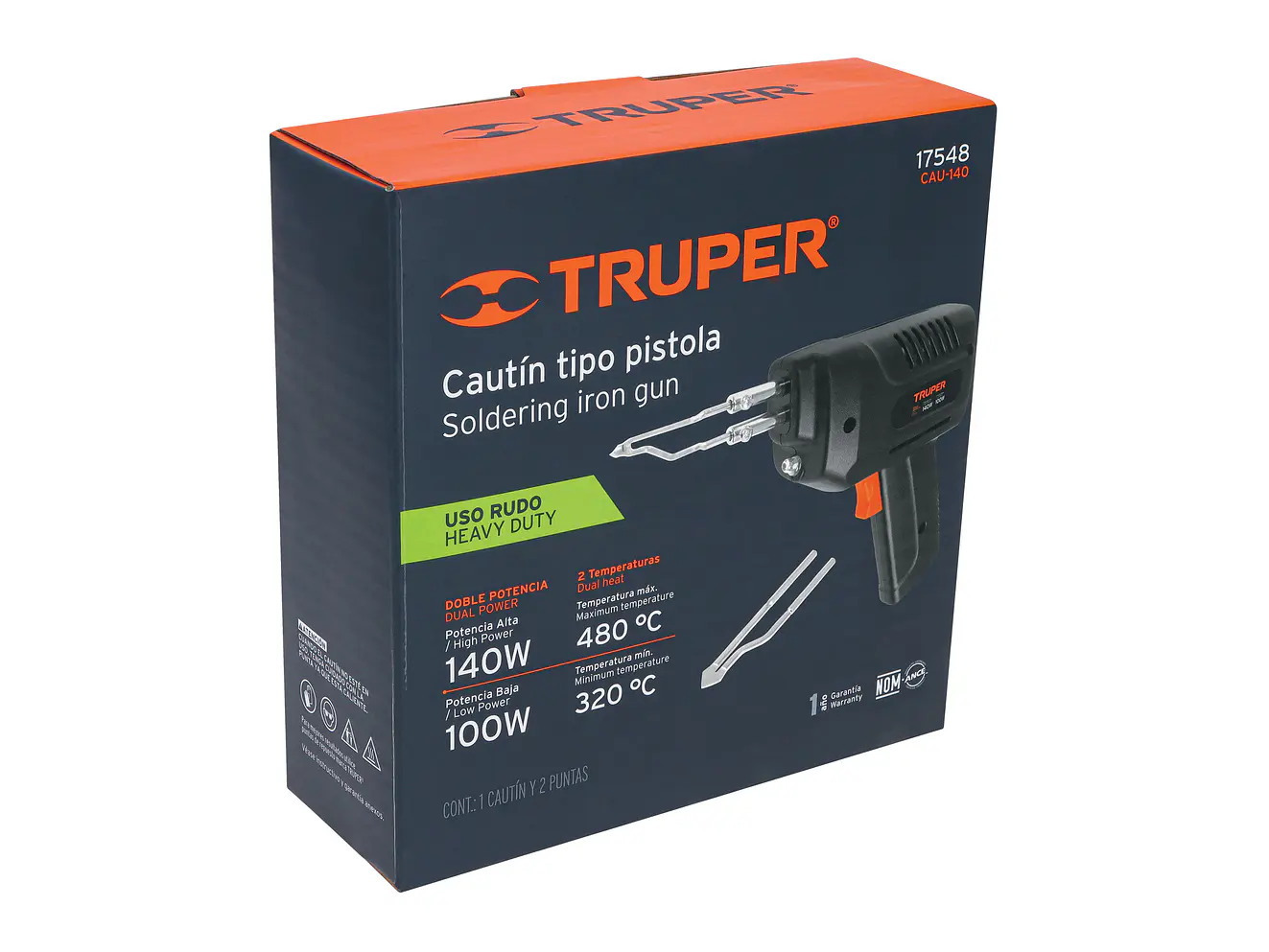 Pistola de soldar, 2 temperaturas, 140 Watts Truper 17548 - Foto 5 | aztools.co