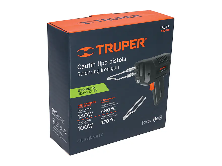 Pistola de soldar, 2 temperaturas, 140 Watts Truper 17548 - Foto 5 | aztools.co