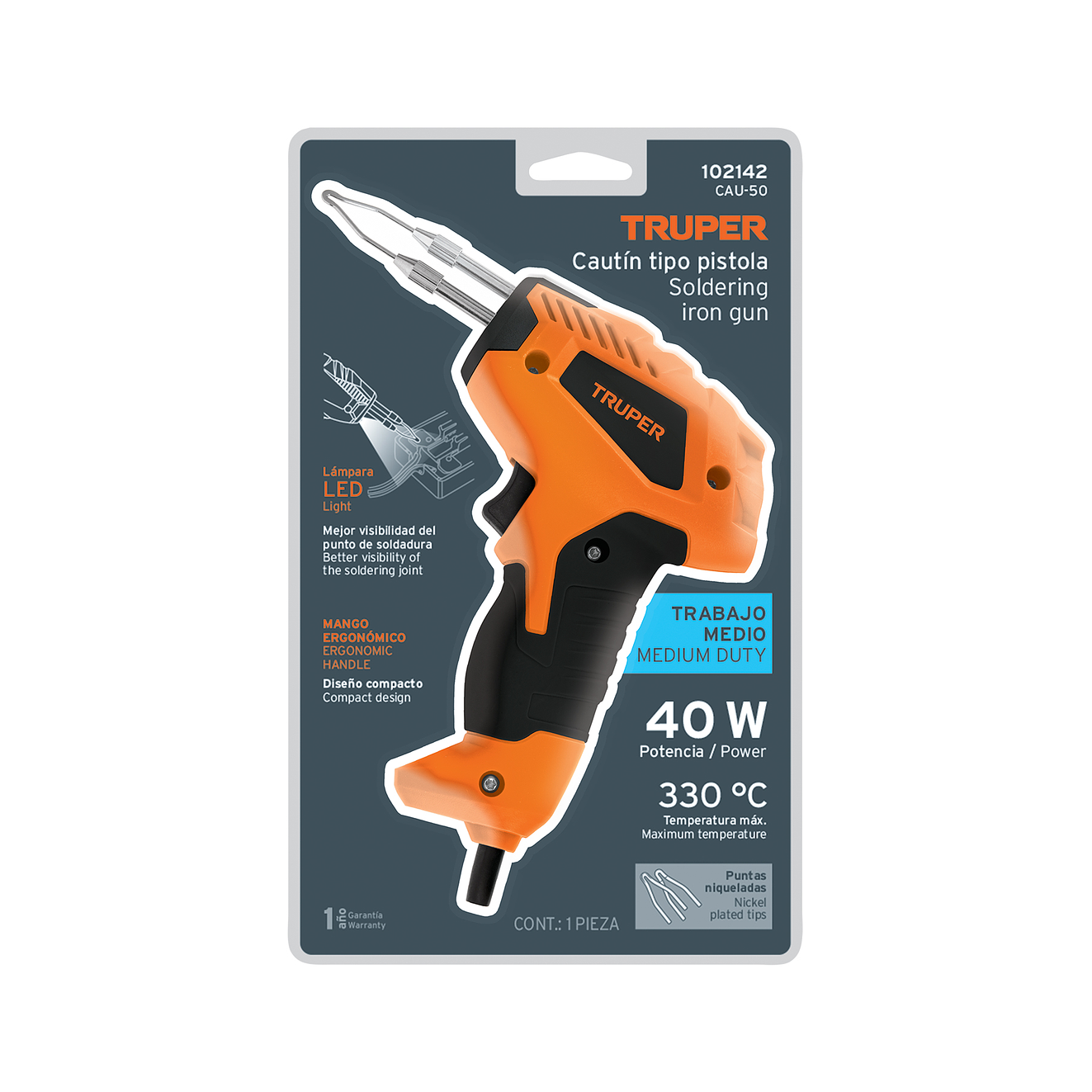 Pistola de Soldar Truper 102142, 40 W, Uso Ligero 4