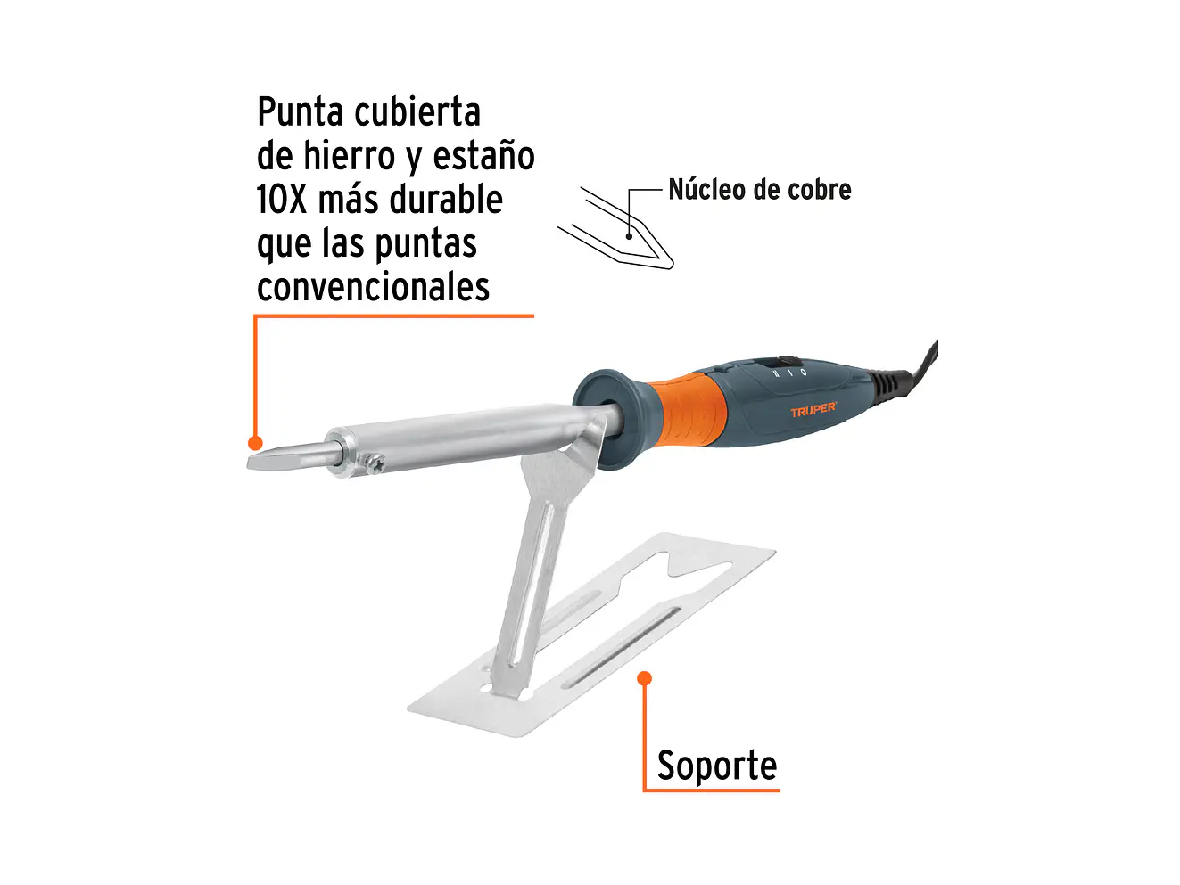 Cautín, tipo lápiz de 100 W, dual, industrial Truper 16795 - Foto 2 | aztools.co