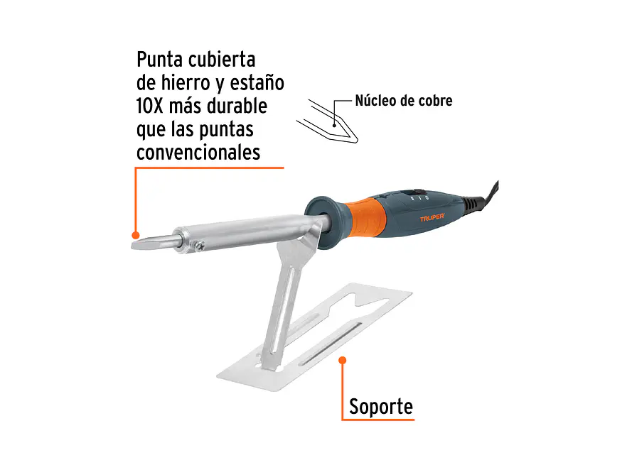 Cautín, tipo lápiz de 100 W, dual, industrial Truper 16795 - Foto 2 | aztools.co