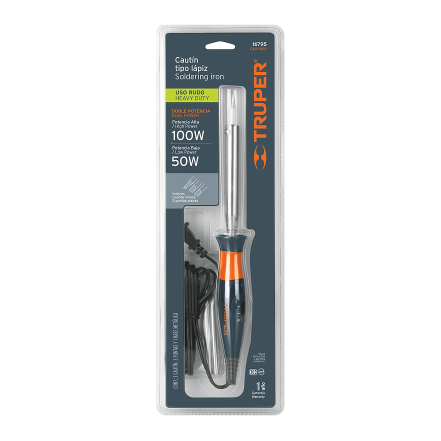 Cautín, tipo lápiz de 100 W, dual, industrial Truper 16795 4