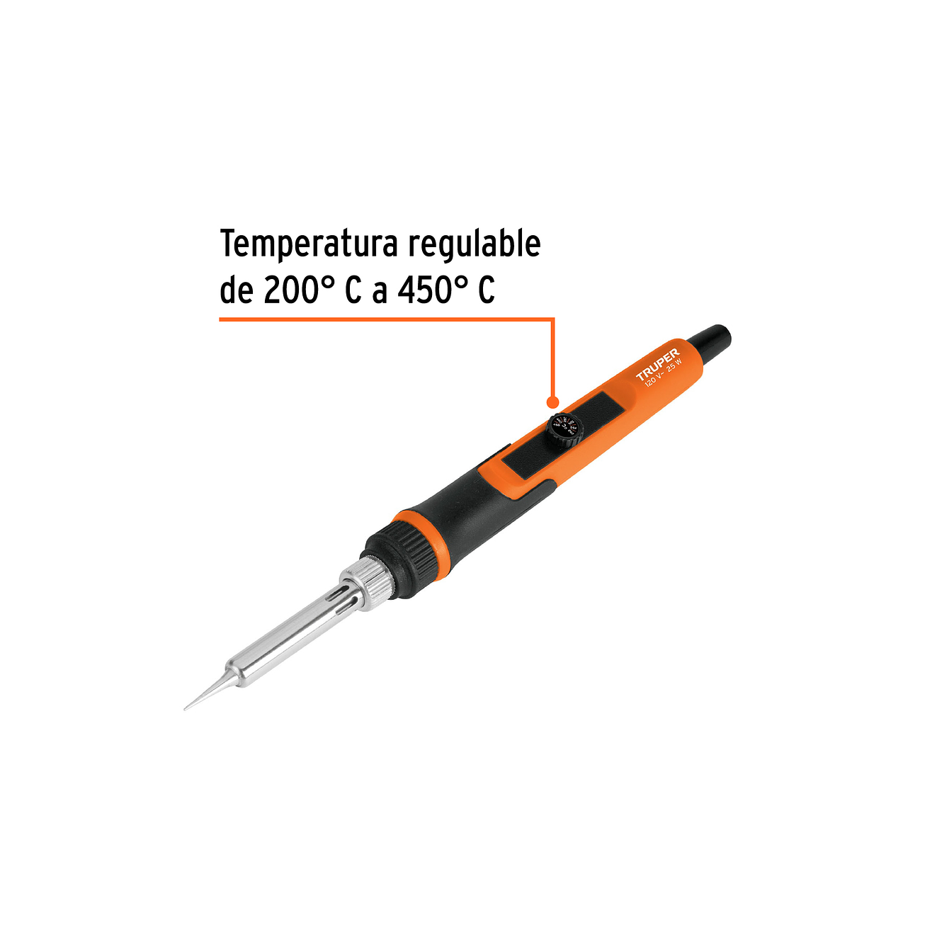 Cautín profesional electronica 25W, Temperatura Regulable Truper 102509 2