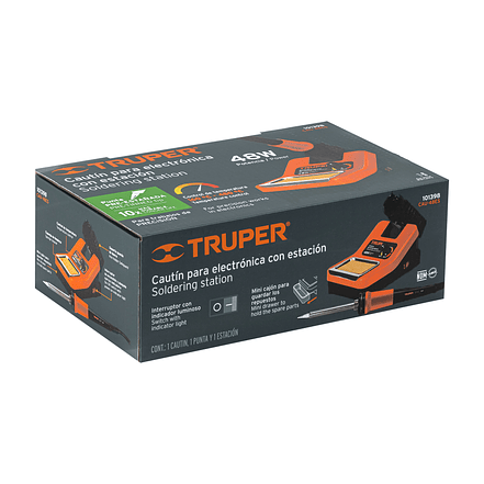 Cautín profesional c/estación para electrónica de 48 Watts Truper 101398 5