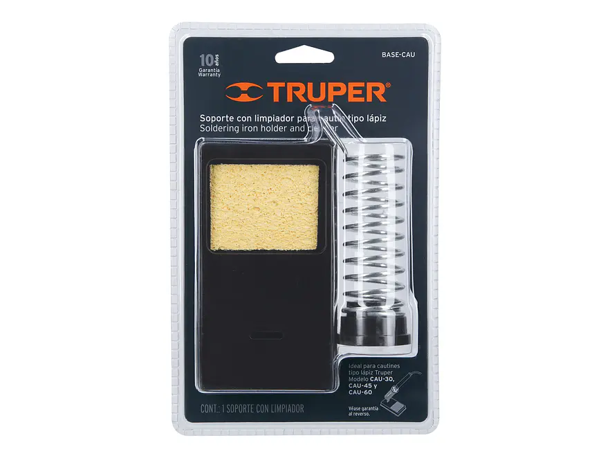 Base para cautín tipo lápiz con limpiador de esponja Truper 17556 - Foto 3 | aztools.co
