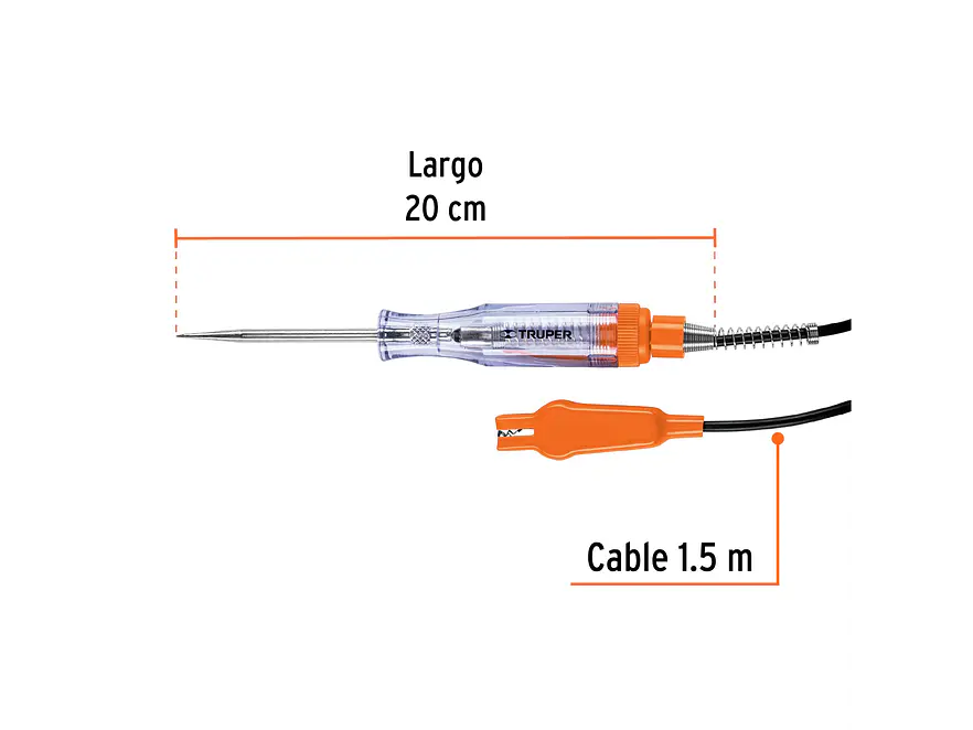 Tester uso rudo 20 cm, con caimán Truper 13985 - Foto 3 | aztools.co