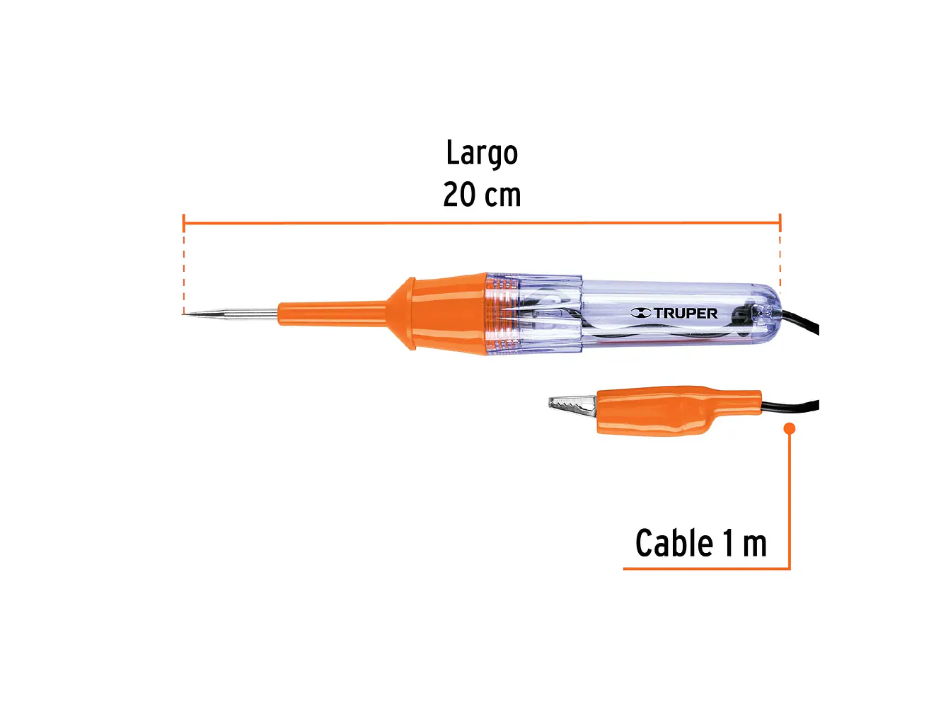 Tester 20 cm, con caimán Truper 13986 - Foto 3 | aztools.co