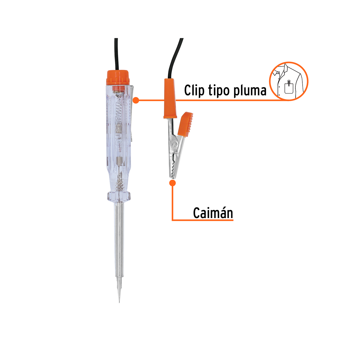Tester 14 cm, con caimán, tipo esfero Truper 13987 2