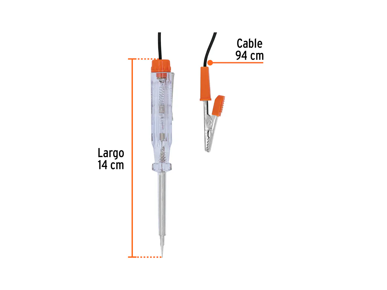 Tester 14 cm, con caimán, tipo esfero Truper 13987 - Foto 3 | aztools.co