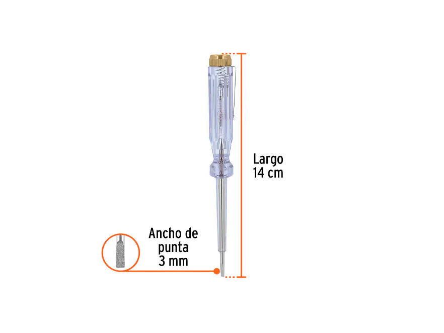 Tester 14 cm, tipo esfero Truper 13988 - Foto 4 | aztools.co