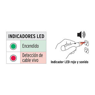 Téster de Tensión sin Contacto Truper 102141, Detección Automática