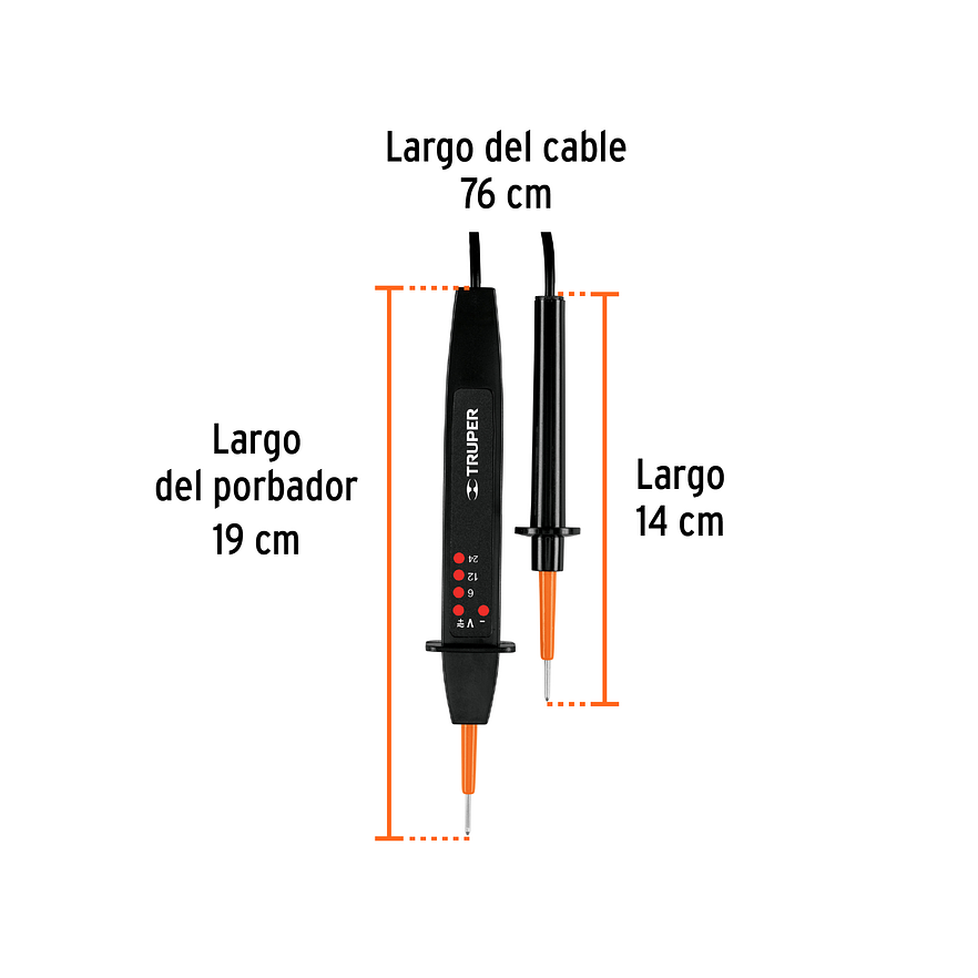 Téster de Tensión y Polaridad Truper 18335, C.A. / C.C. 3