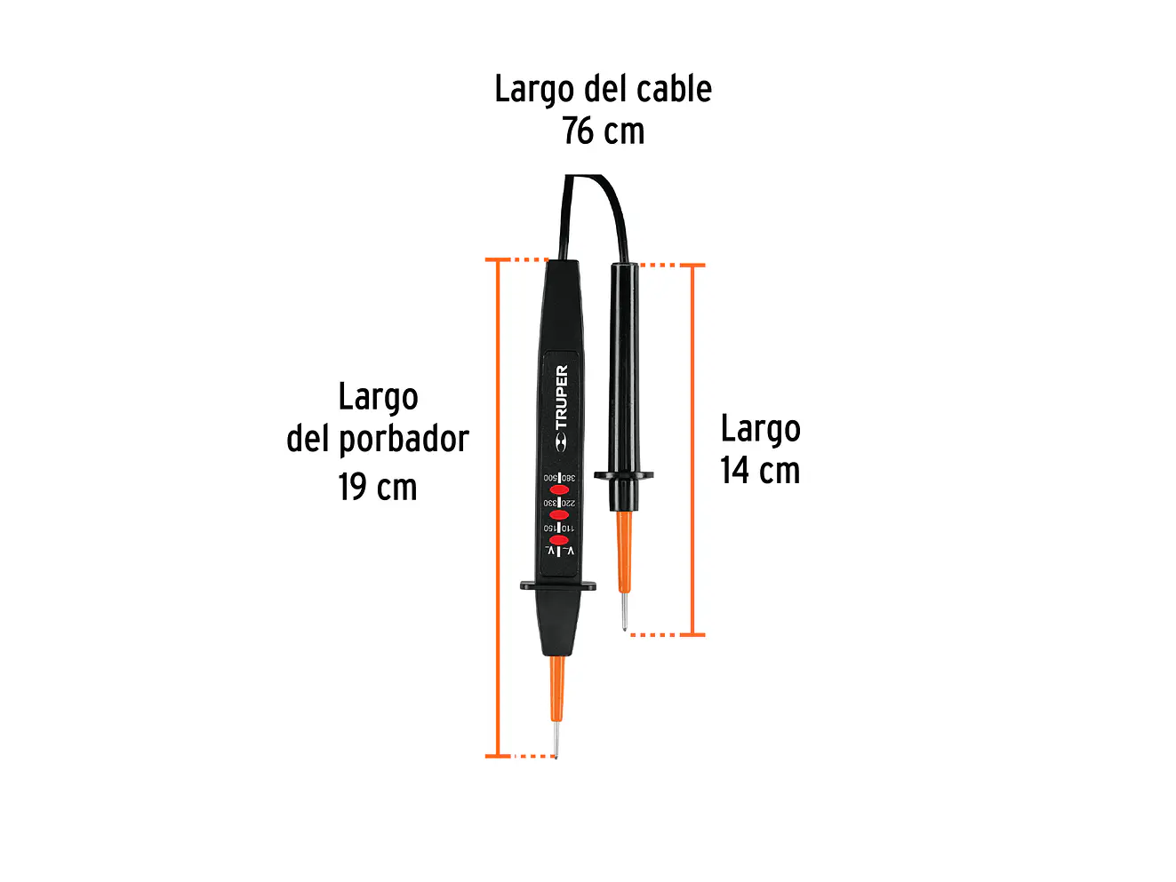 Téster de Tensión Truper 18334, C.A. / C.C. - Foto 3 | aztools.co