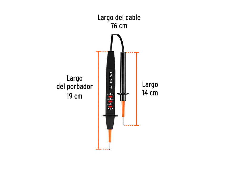Téster de Tensión Truper 18334, C.A. / C.C. - Foto 3 | aztools.co