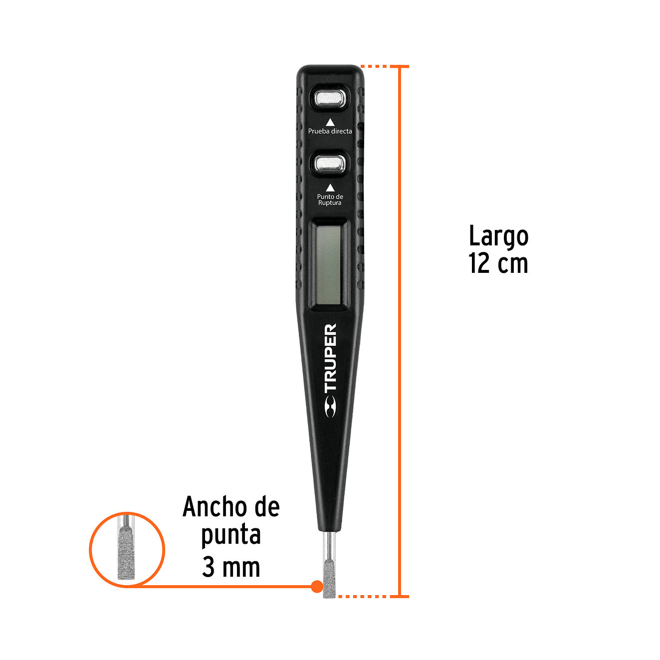 Tester digital de tensión y polaridad Truper 18333 3