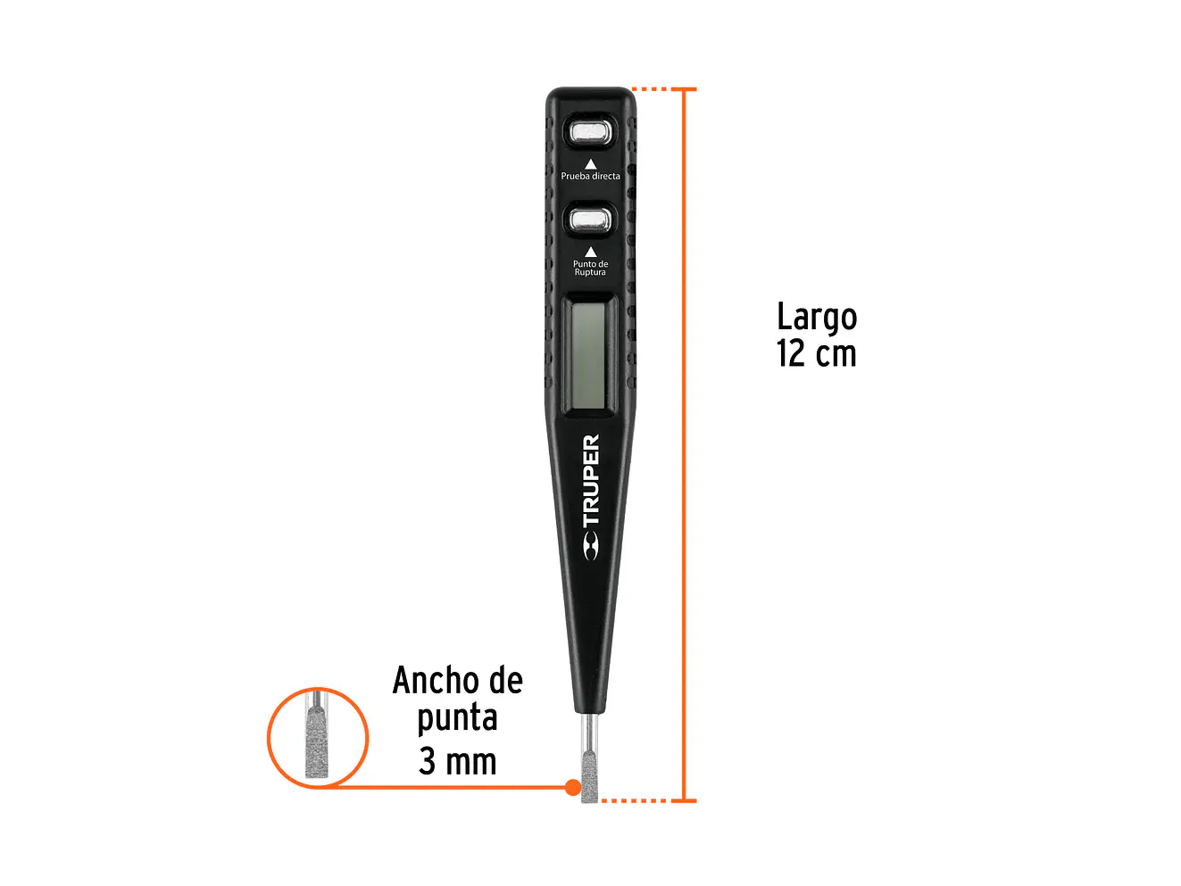 Tester digital de tensión y polaridad Truper 18333 - Foto 3 | aztools.co