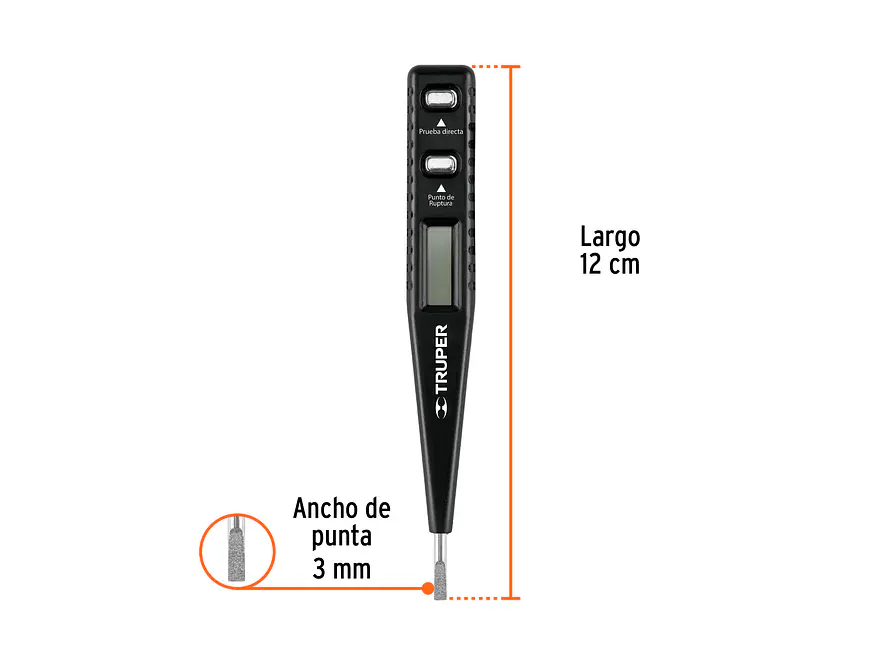 Tester digital de tensión y polaridad Truper 18333 - Foto 3 | aztools.co