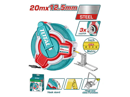 Cinta Métrica Fibra de Vidrio TOTAL TOOLS TMT08206 20m Industrial  - Envío a todo Colombia | aztools.co