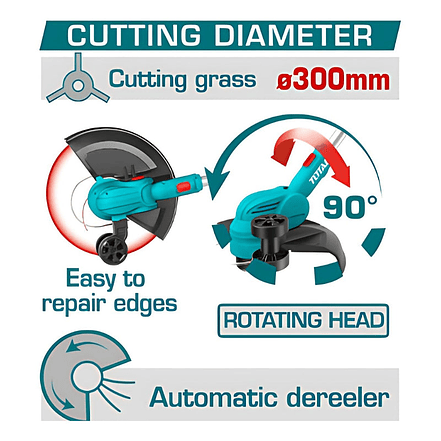 Guadaña Inalambrica 20V Bateria Y Cargador No Incluido Total Tgtli20328 2