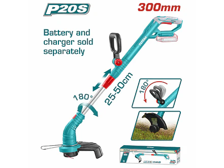 Guadaña Inalámbrica 20V TOTAL TGTLI20018 Industrial (Solo Herramienta) - Foto 2 | aztools.co