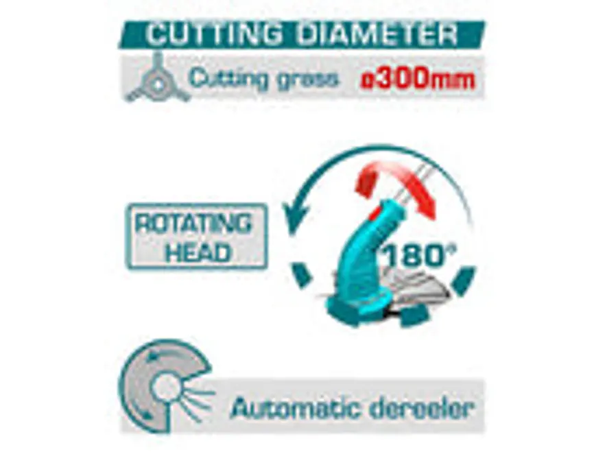 Guadaña Inalámbrica 20V TOTAL TGTLI20018 Industrial (Solo Herramienta) - Foto 3 | aztools.co