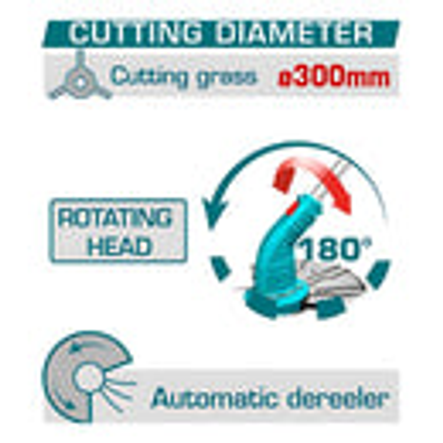 Guadaña inalambrica 20V expandible Total TGTLI20018, Bateria y cargador no incluidos - Foto 3 | aztools.co