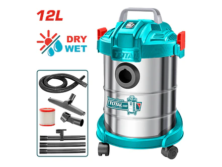 Aspiradora y Sopladora TOTAL UTVC14122 12L 800W Húmedo y Seco Industrial - Foto 1 | aztools.co