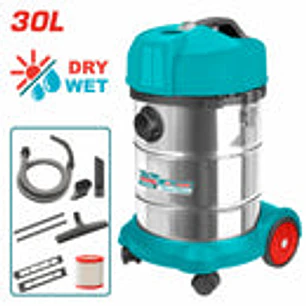 Aspiradora y Sopladora Industrial TOTAL UTVC14301 30L 1400W Húmedo y Seco