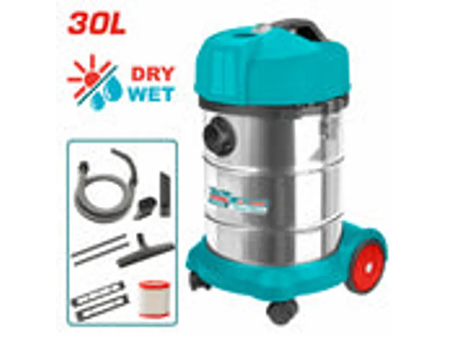 Aspiradora y Sopladora Industrial TOTAL UTVC14301 30L 1400W Húmedo y Seco - Foto 2 | aztools.co
