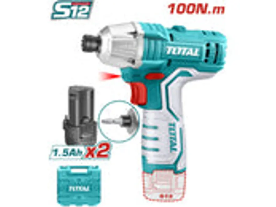 Atornillador de Impacto Inalámbrico 12V TOTAL UTIRLI1201 Industrial 100Nm - Foto 2 | aztools.co