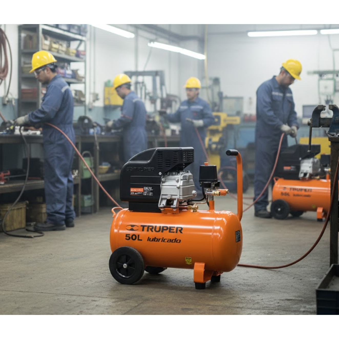 Compresor de aire 50 Litros Truper 15007, lubricado, 3-1/2HP potencia máxima, 120 V  5