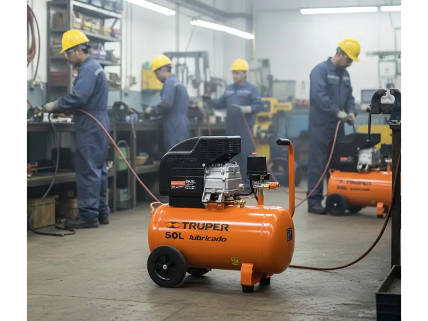Compresor de aire 50 Litros Truper 15007, lubricado, 3-1/2HP potencia máxima, 120 V  - Foto 5 | aztools.co