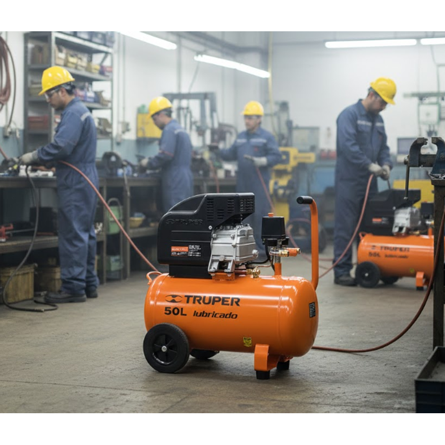 Compresor de aire 50 Litros Truper 15007, lubricado, 3-1/2HP potencia máxima, 120 V  - Foto 5 | aztools.co