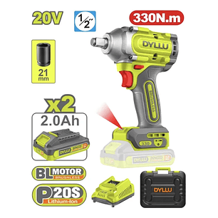 Pistola de Impacto Inalámbrica 1/2 DYLLU UDTCD1B33 20V 330NM