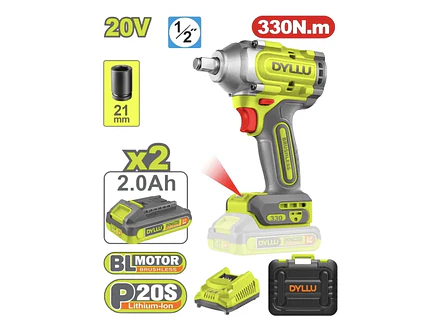 Pistola de Impacto Inalámbrica 1/2 DYLLU UDTCD1B33 20V 330NM - Envío a todo Colombia | aztools.co