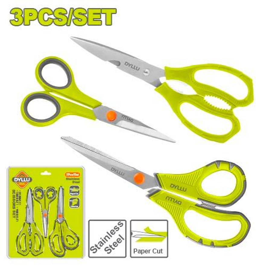 Juego de Tijeras DYLLU DTSX4603 3 Pzs - Envío a todo Colombia | aztools.co