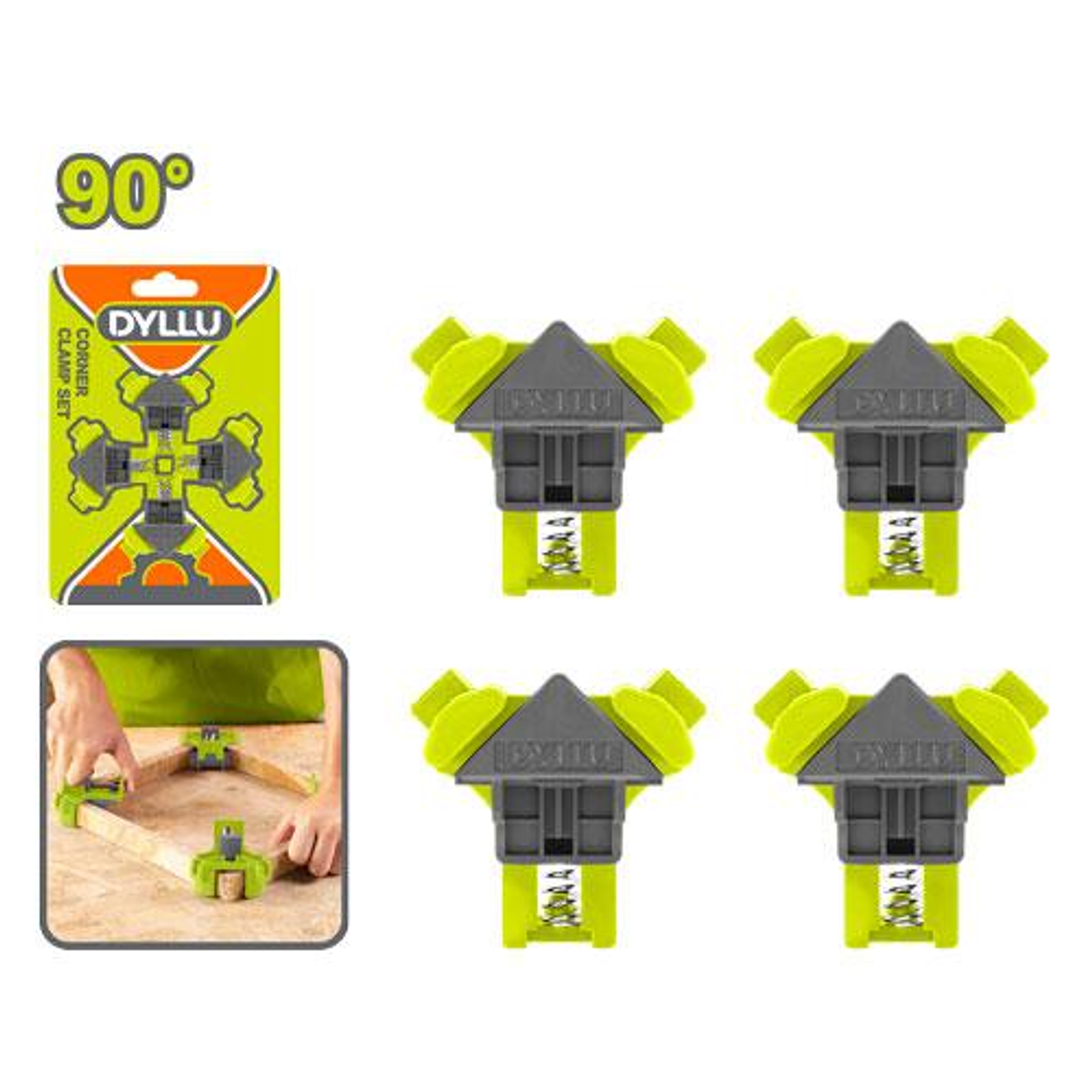 Juego de Prensas de Esquina 90° DYLLU DTCZ6E01 4 Piezas