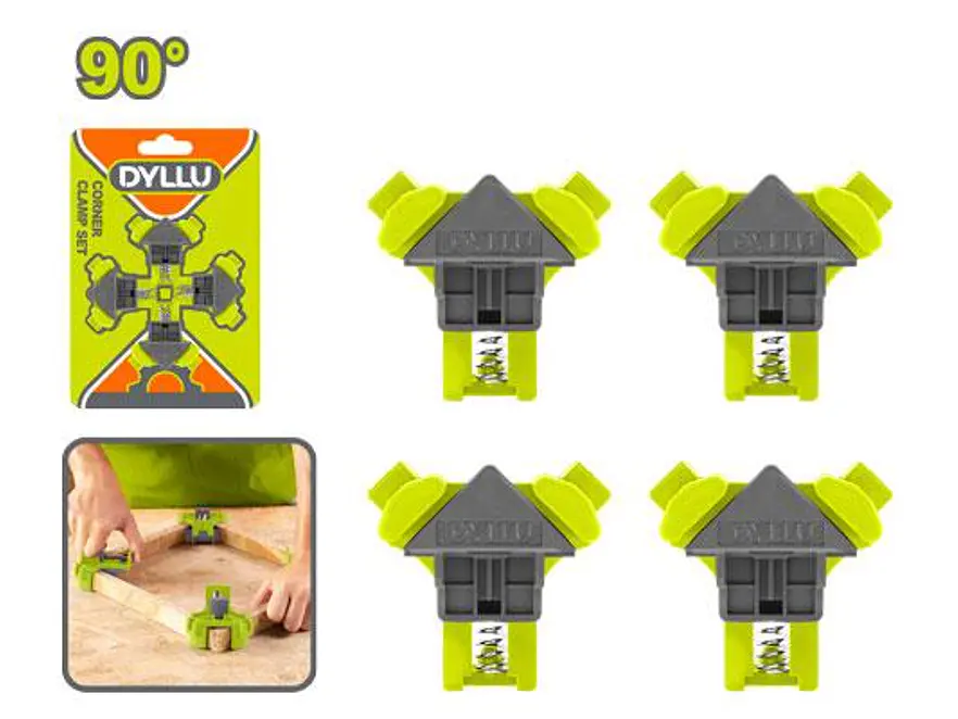 Juego de Prensas de Esquina 90° DYLLU DTCZ6E01 4 Piezas - Envío a todo Colombia | aztools.co
