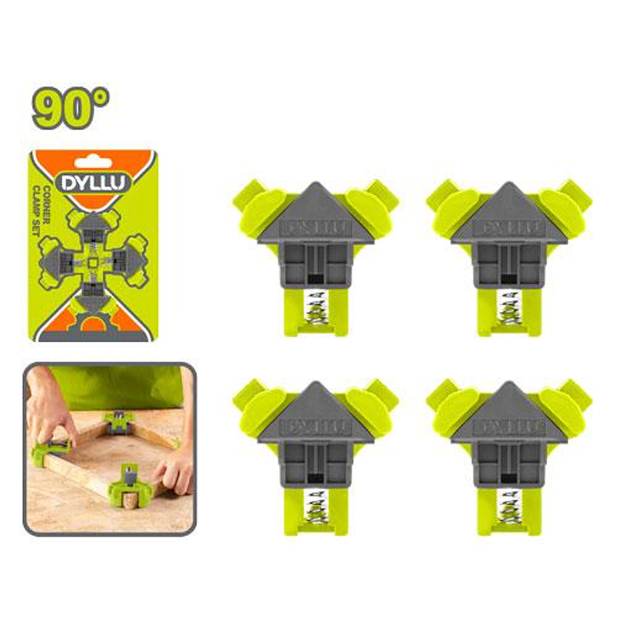 Juego de Prensas de Esquina 90° DYLLU DTCZ6E01 4 Piezas - Envío a todo Colombia | aztools.co