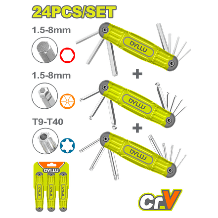 Juego de Llaves DYLLU DTHK4203 3 Pzs