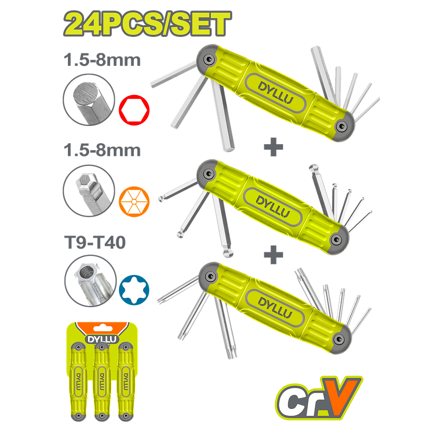 Juego de Llaves DYLLU DTHK4203 3 Pzs - Envío a todo Colombia | aztools.co