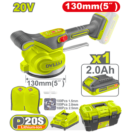 Vibrador de Baldosa Inalámbrico DYLLU DTQX0120 20V Cap 50Kg 1